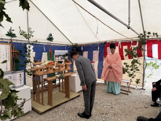 当社が参画・協力する酒蔵づくりプロジェクト『白川村の蔵』新蔵の地鎮祭が執り行われました | お知らせ